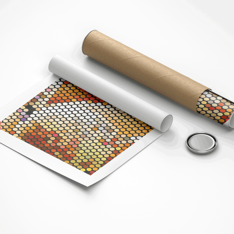 “Ethnic Dot Art Poster – Bohemian wall décor with cultural patterns for modern interiors”