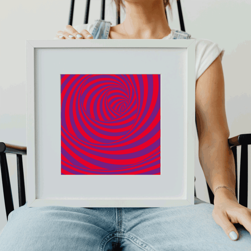 Soothing Optical Illusion Poster - Mental Peace Design - Image 3