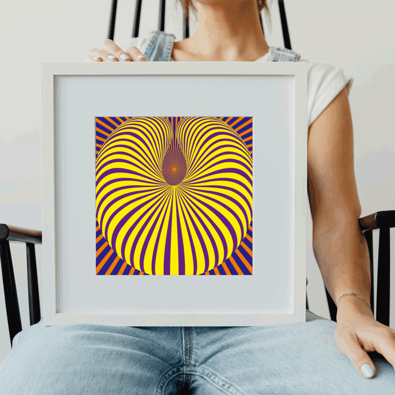 Anxiety Relief Artwork - Abstract Illusion Wall Print - Image 3