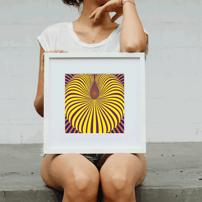 Anxiety Relief Artwork - Abstract Illusion Wall Print - Image 2