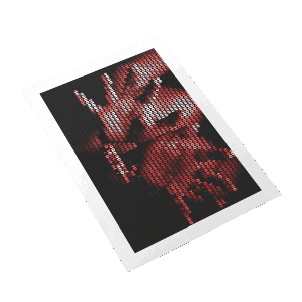 Abstract wall art depicting a warrior’s essence in bold patterns and textured shades – Echoes of the Warrior by Anukrati Graphics.